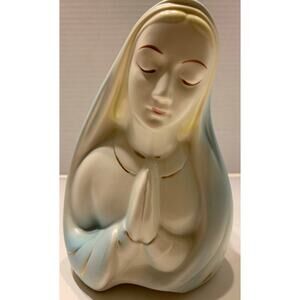 VTG Praying Madonna Ceramic Planter